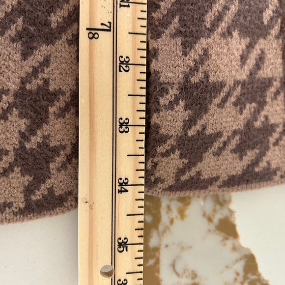 Rielle Trench Cardigan Women’s SZM Houndstooth Brown Coco Classic Knit Button - Picture 13 of 13